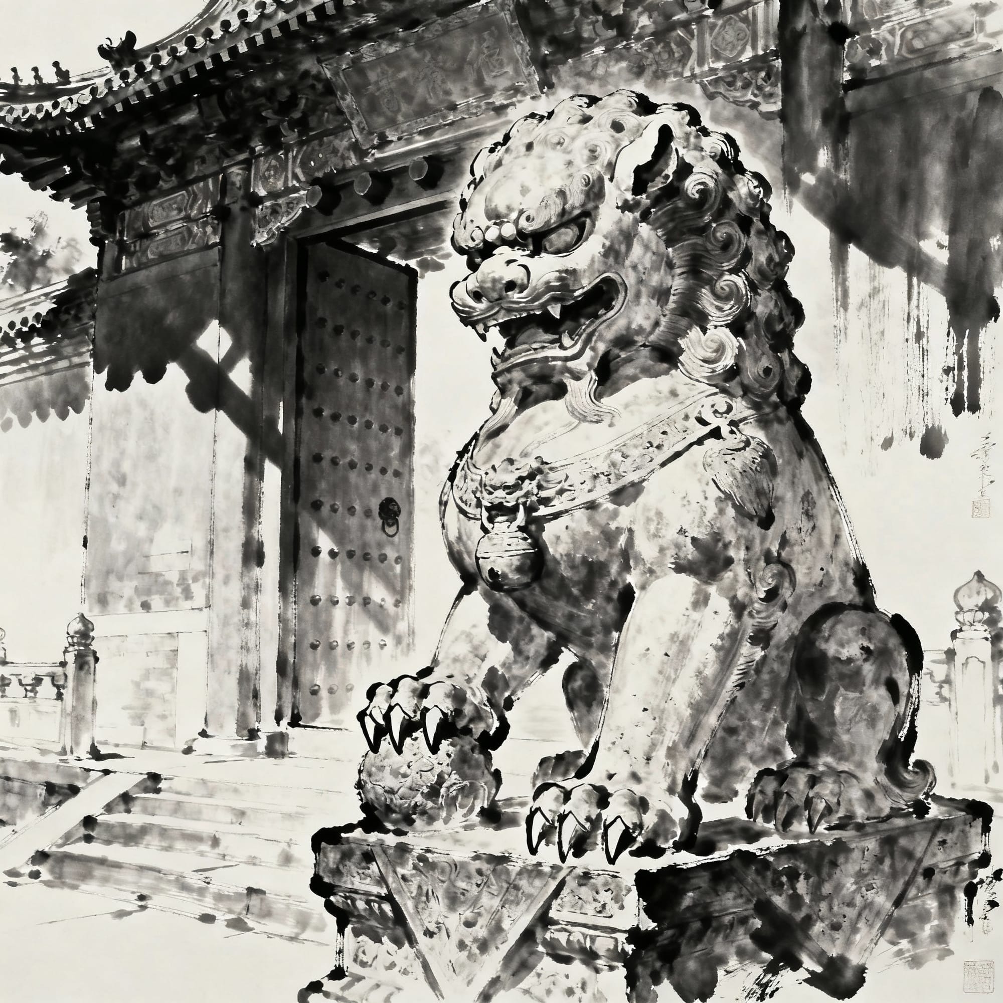 Stone Lion at the Gate — Courage to Face the Unknown: How to Stand Firm When Life’s Doors Open to What You Can’t See