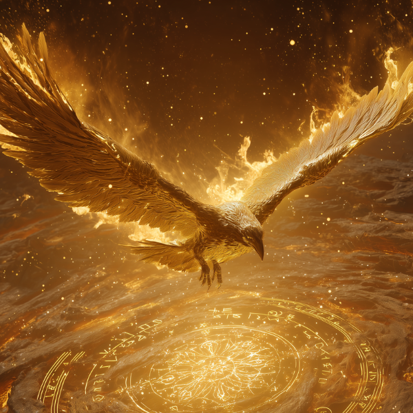 Golden Crow: Wings that Ignite the Heavens