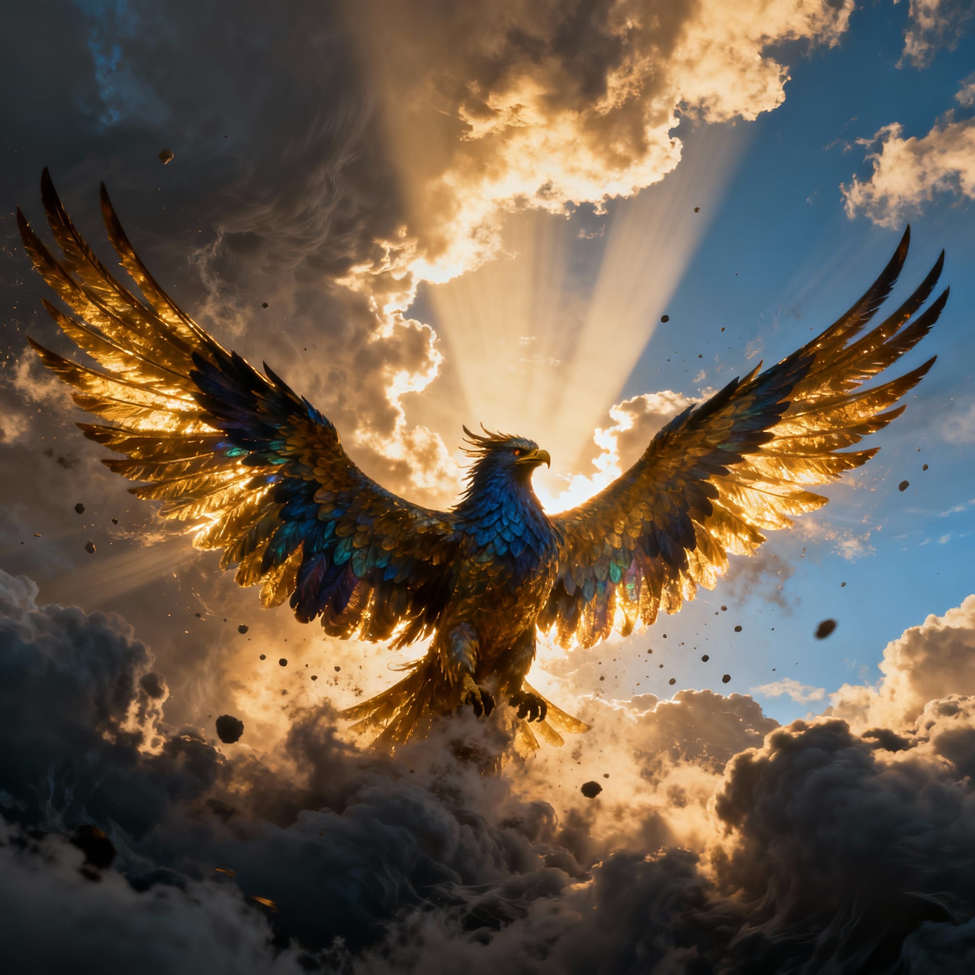 Kun‑Peng Soars — Psychological Breakthrough: When the fish becomes the great bird, your inner self shifts from depth to sky.