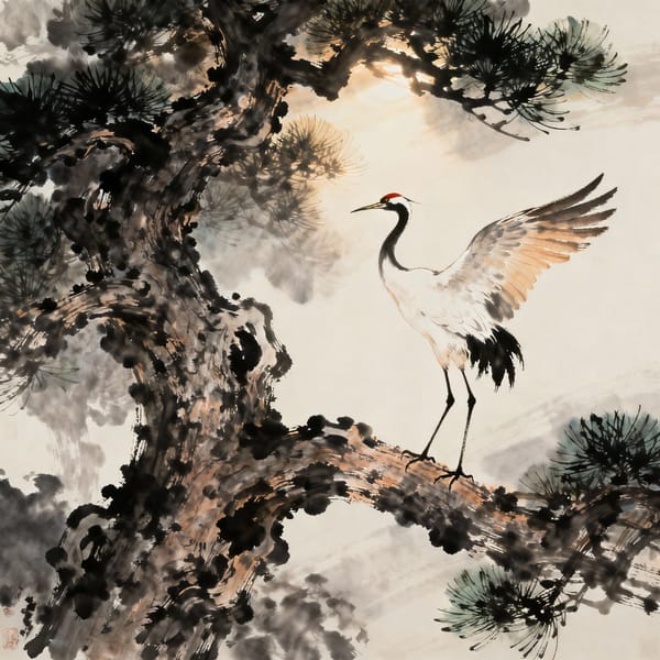 The Grace of Pine and Crane — Cultivating Steady Confidence in a Shaky World