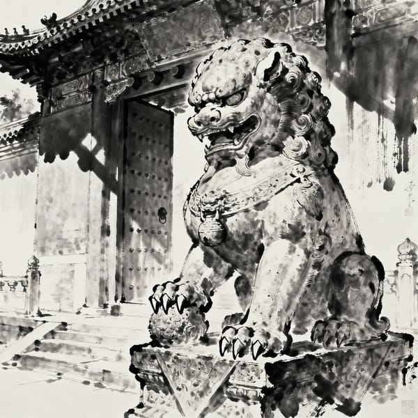 Stone Lion at the Gate — Courage to Face the Unknown: How to Stand Firm When Life’s Doors Open to What You Can’t See